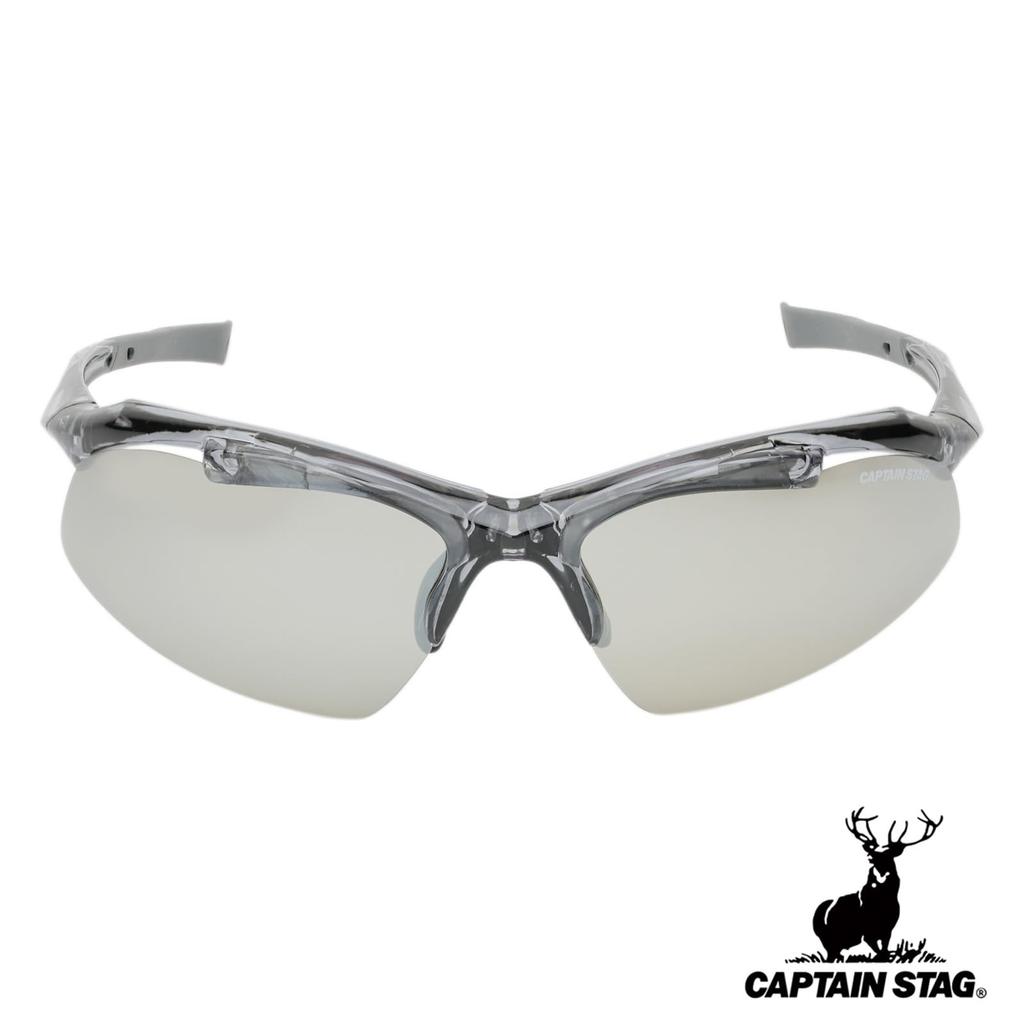 Солнцезащитные очки Captain Stag Polarized PC Smoke Flash для мужчин, пластик, зеркальные, CSP-S007-1