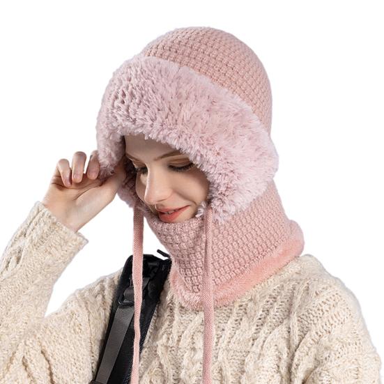 Зимняя велосипедная шапка со встроенным защитным экраном для лица и утеплителем для шеи, ветрозащитный толстый плюшевый шарф с полной защитой для улицы, головной убор для холодной погоды