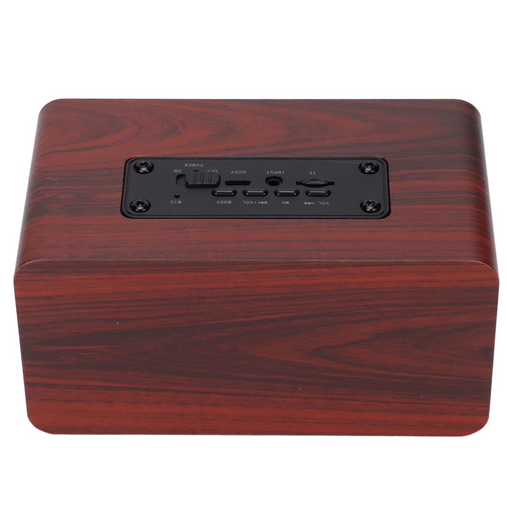 Wooden Bluetooth Speaker Retro Wireless Subwoofer AUX Stereo Speaker for Home TabletBrown Wood Grain Color