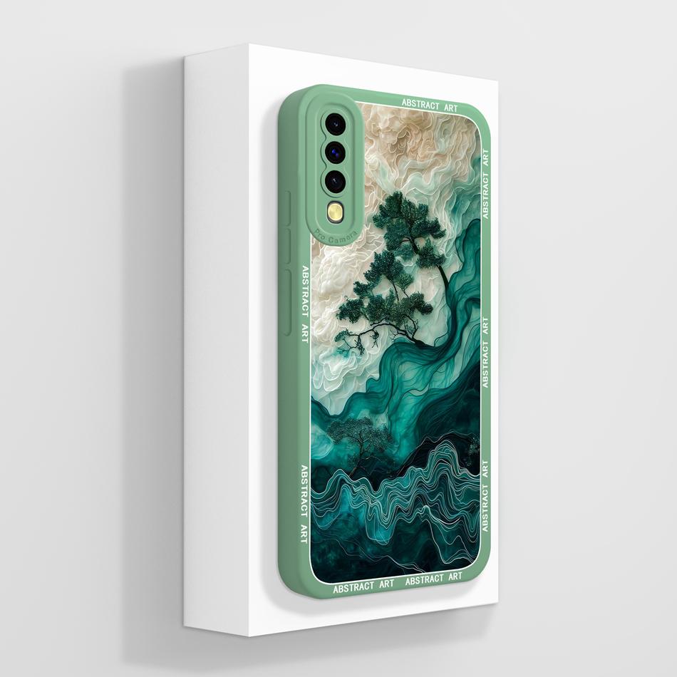 Чехол для Samsung Galaxy A50 A50S Эстетичный Креативный Мягкий Жидкий Силикон Чехол для Телефона Для Samsung A 50 Полная Защита Задняя Крышка