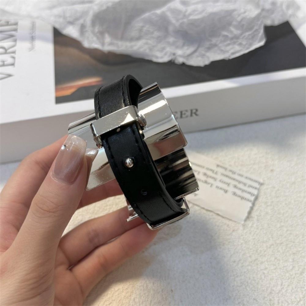 Золотая Пряжка для Ремень Кожаный Браслет Наруч на Руку Женский Открытый Браслет Фестивальные Подарки