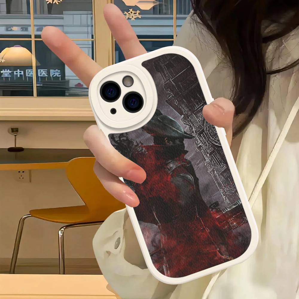 Кожаный чехол для телефона Dark Hunter B-Bloodborne Game для IPhone 16 15 14 17 Pro Max 11 12 Mini Plus Мягкий