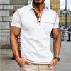 2024 Summer Men's Color-Blocked Polo Shirt - European & American Style Short-Sleeved Lapel T-Shirt
