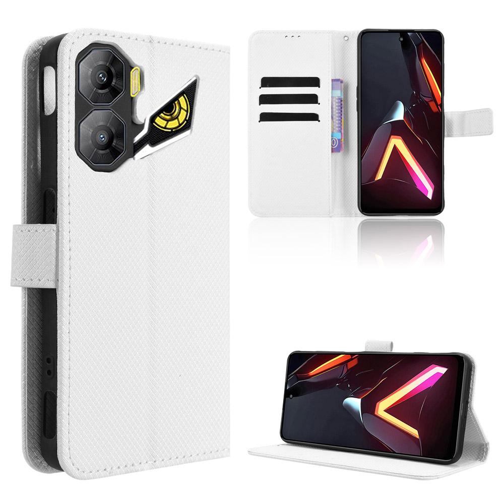 For ZTE Nubia Neo 3 5G Leather Wallet Case with Strap Diamond Texture Phone Cover