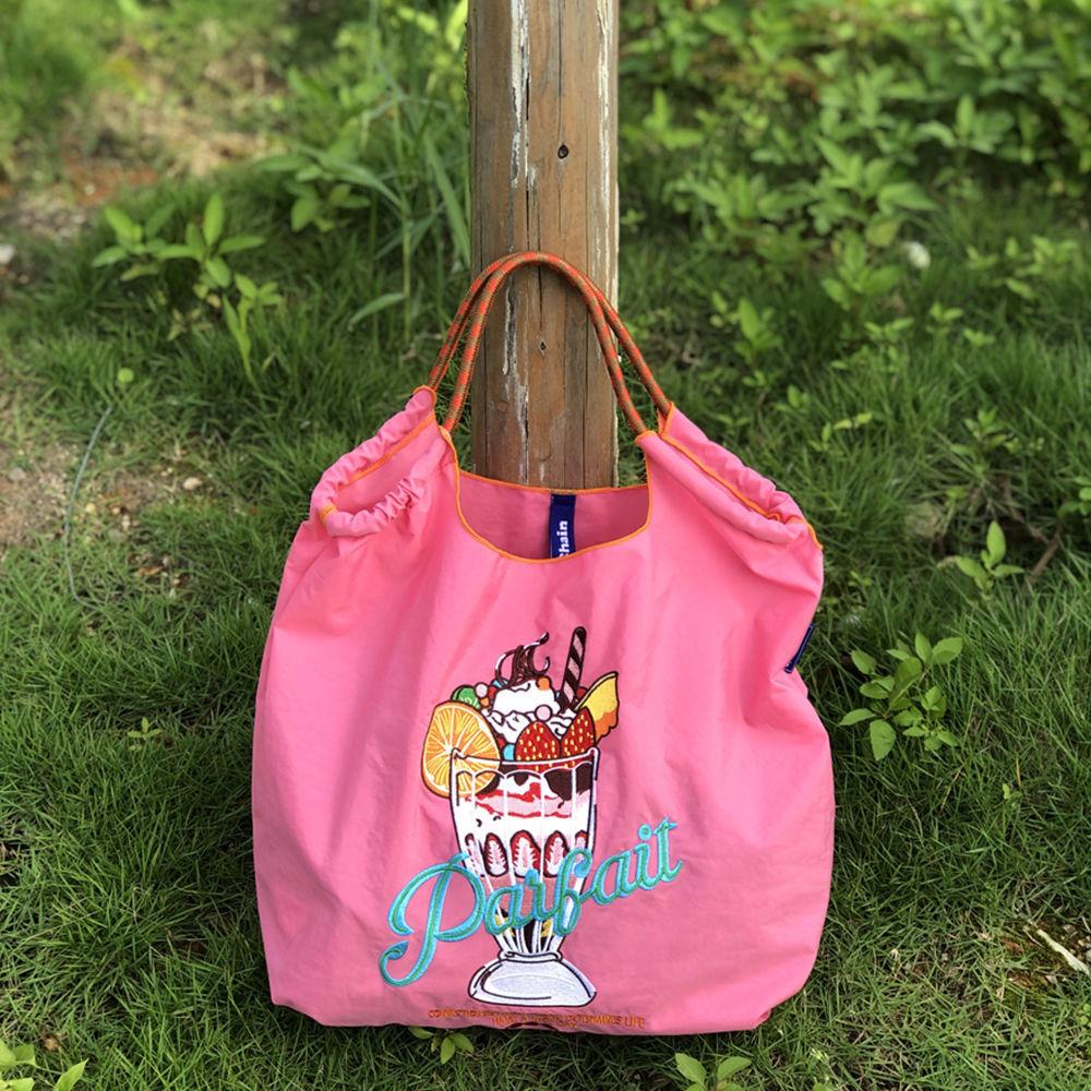 Embroidery Shopping Bag Women'S Fashion Niche Large Capacity Shoulder Bag Tide