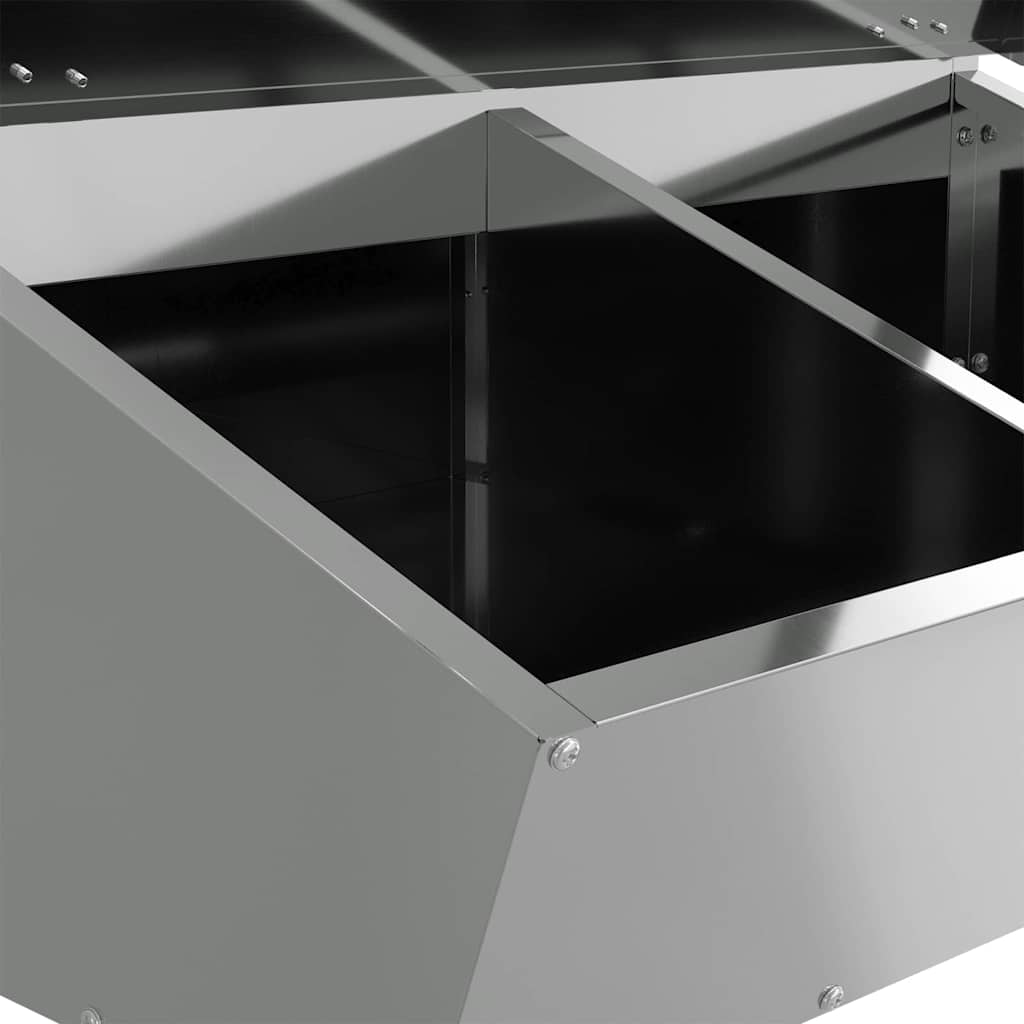 Pig Feeder Silver 55 x 51 x 91.5 cm Galvanized Steel