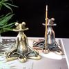2 In 1 Backflow Incense Burner Alloy Sandalwood Incense Sticks Holder Lovely Frog Cone Censers for Home Decor Ornaments