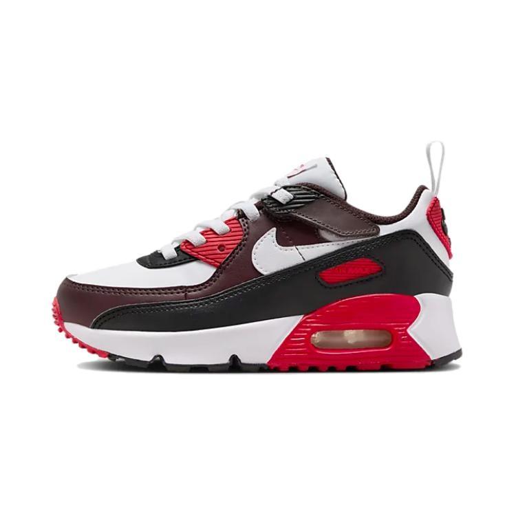 Nike Air Max 90 EasyOn Cushioning, Wear Resistant Low top Kids Lifestyle Shoes White Red Black Kids' HF6357-600