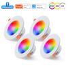 Светодиодный потолочный светильник AC220V 10W Bluetooth Tuya Smart, 2,4 ГГц, с пультом дистанционного управления, управляемый через приложение Smart Life, для гостиной, спальни