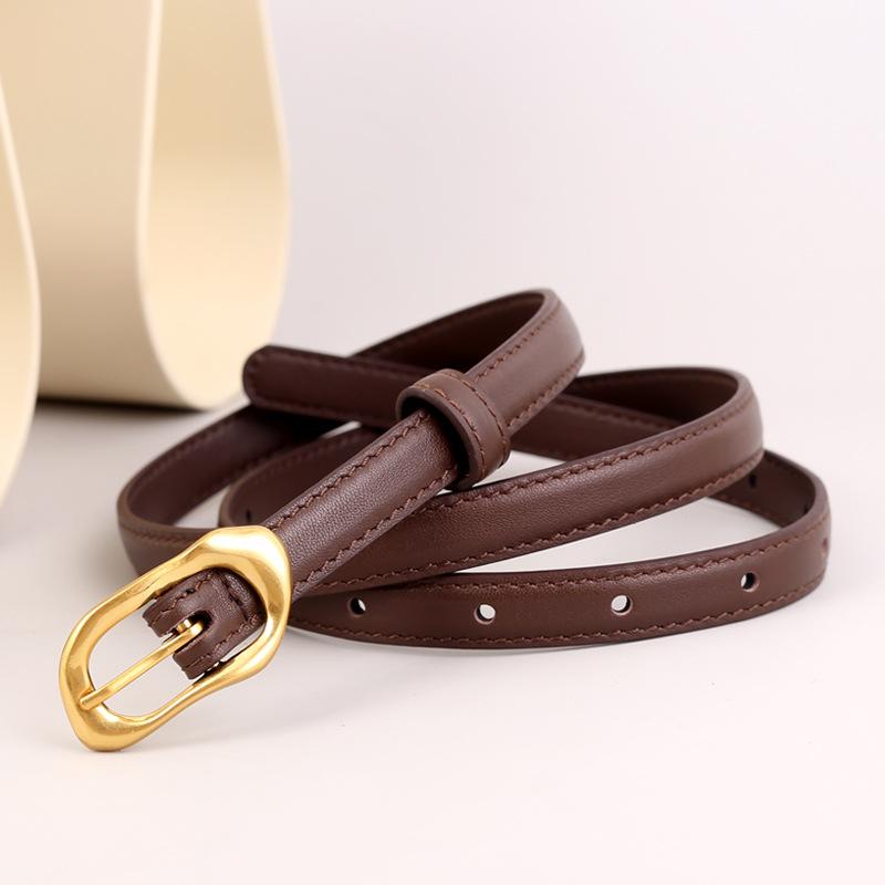 Women S Simple Versatile Genuine Leather Belt For Suit Jeans