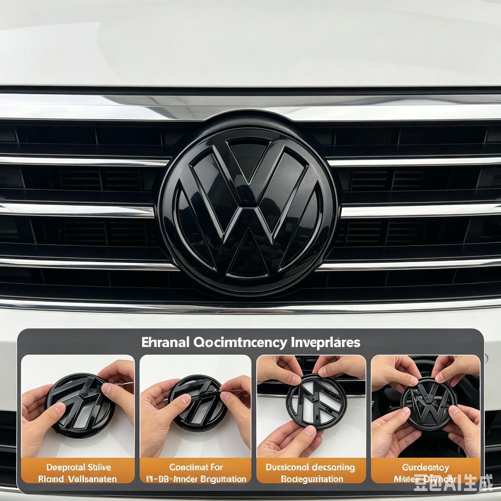 For VW Golf 6 MK6 5K0853601C 5K0853630 Volkswagen 135mm Car Front Grille Badge and 110mm Rear Trunk Emblem Lid Logo Accessories