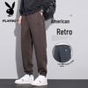 PLAYBOY Мужские американские ретро свободные спортивные штаны-джоггеры