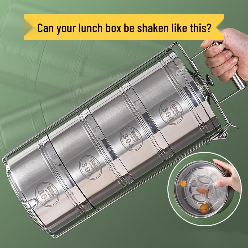 Wutuo 304 Stainless Steel Vacuum Insulated Multi-Layer Lunch Box