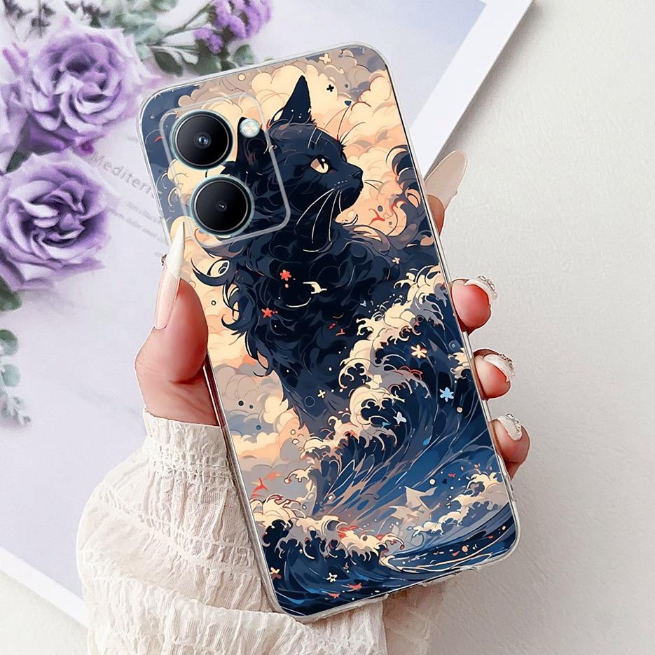 Чехол для Realme C33 2023 RMX3627 Цветы Расписной Чехол Мягкий Силиконовый Чехол Для Realme C31 C 33 RealmeC31 RealmeC33 Корпус