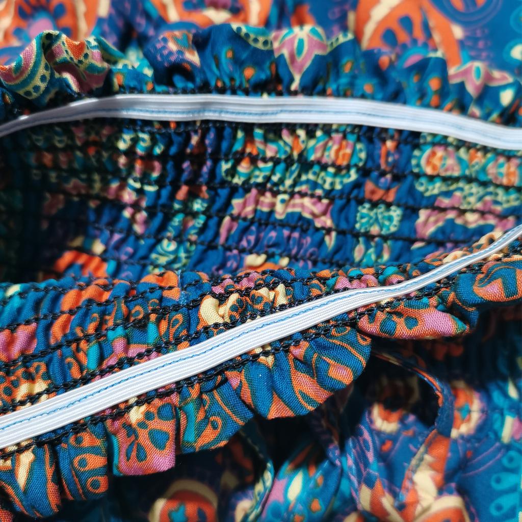 2025 Spring Summer Bohemian Ethnic Lace Trim Cotton Maxi Skirt, Vacation Style Long Skirt