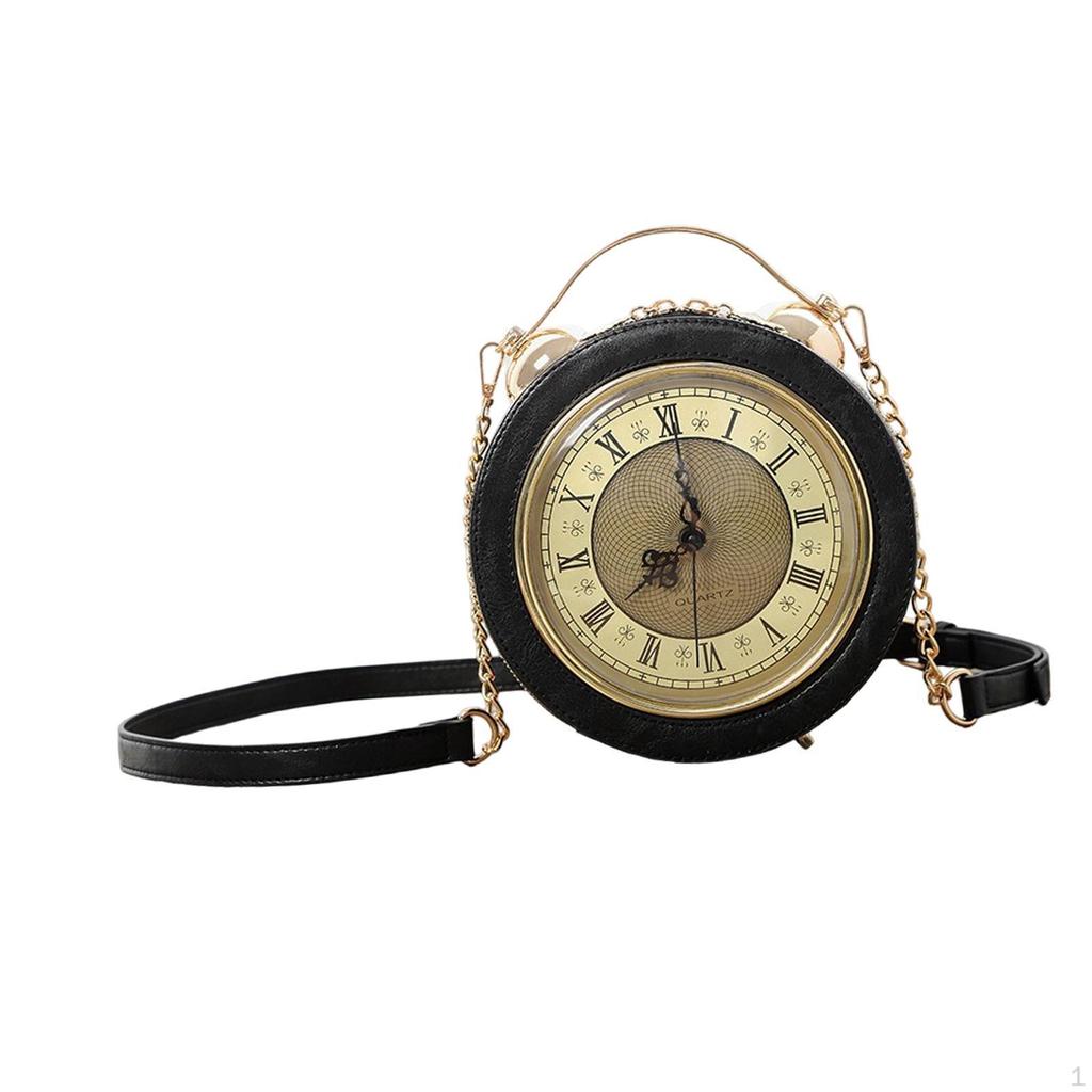 Clock Purse and Handbag Fashion Womens Shoulder Bag
