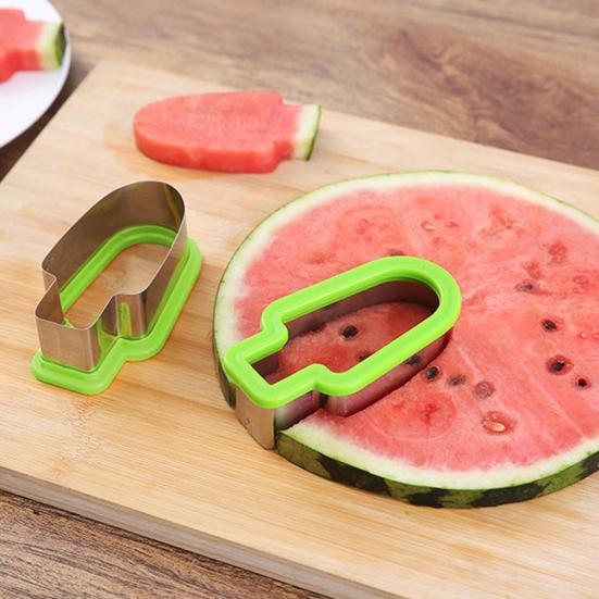 Резак для арбуза, резак для дыни из нержавеющей стали, креативная форма для мороженого, фруктовый слайсер, форма для печенья, инструмент для детской вечеринки