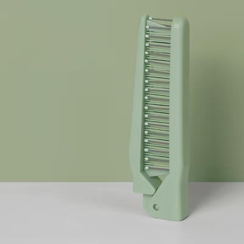 Двухфункциональная складная дорожная расческа, антистатический инструмент для кудрявых волос, мягкие зубчики для распутывания, портативная для девочек, принадлежности для укладки волос