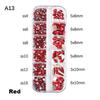3D Nail Art  12-Grid Super-Shiny Flatback  Decorative Nail Art Adhesive Multiple Shapes Diy Nail Designs