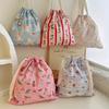 Cute countryside animal drawstring pouch, multi-purpose for cosmetics, snacks and travel storage, a nice gift for both genders.