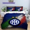Football Club Internazionale Milano Pattern Bedding Quilt Set  Home Decoration  Gift (1 * duvet cover + 2 * pillowcase  without core)