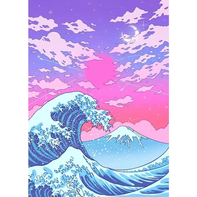 Classic Abstract Aesthetics Wall Art 80s Neon City Street Steam Wave HD Oil On Canvas Posters And Prints Home Bedroom Decor Gift