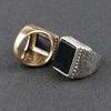Luxury Middle East Large Square Rhinestone Men Finger Ring Jewelry Decor Gift