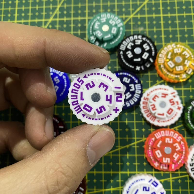 Высококачественный 25-миллиметровый счетчик ран 0-59 случайных цветов, инновационный и практичный счетчик для настольных игр