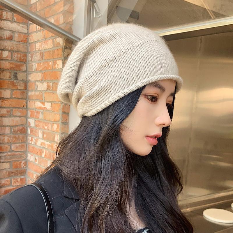 Осенне-зимняя теплая шерстяная шапка холодная шапка японская модная шапка теплая ворсовая шапка эластичная шапка окружность простая