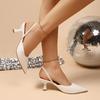 Мода 2025 Бренд Женская обувь Слипоны Женские туфли на высоком каблуке Модные Неглубокие Офисные и Карьерные Новые Большого размера С закрытым носком Сандалии Zapatos