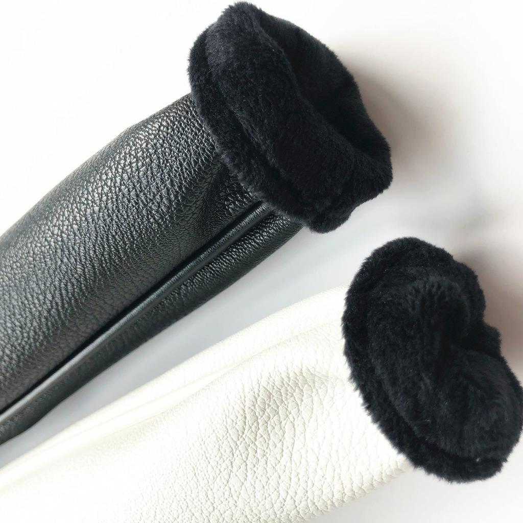 Чехол для выравнивания палки для гольфа Чехол для выравнивания палки для туристических палок Вмещает 2 цветных вышитых синтетических кожи Освежающий дизайн (белый)