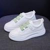 Velcro Little White Shoes Women's Versatile 2024 Spring New Women's Shoes Street Shot Thick-soled Leather Single Shoes Flat-soled Women's Shoes Tide