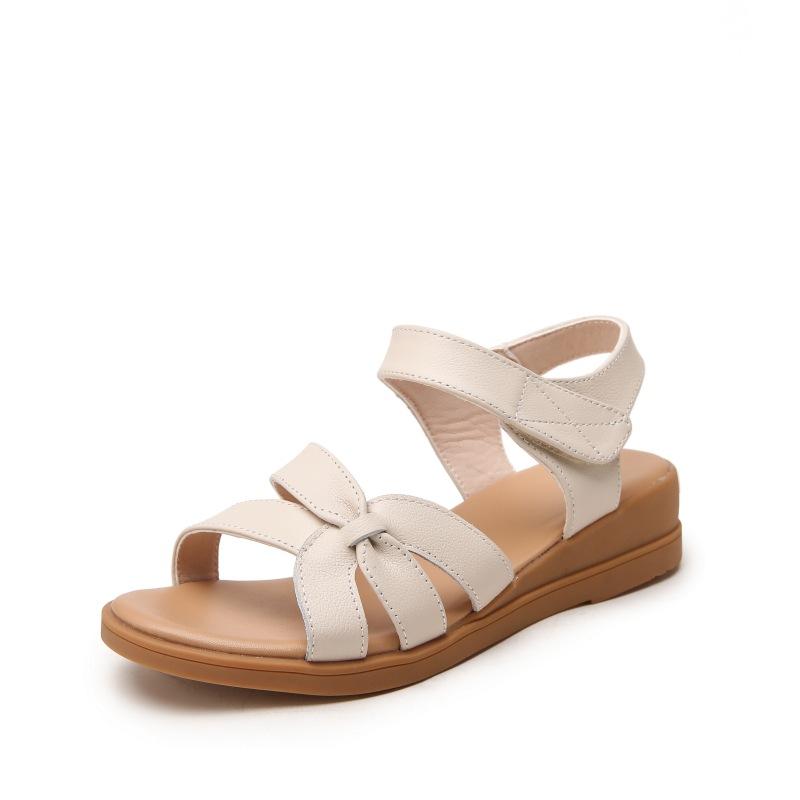 Без возврата или обмена [Распродажа] Сандалии из коровьей кожи первого слоя женские летние нескользящие подошва из коровьей кожи натуральная кожа обувь для мамы