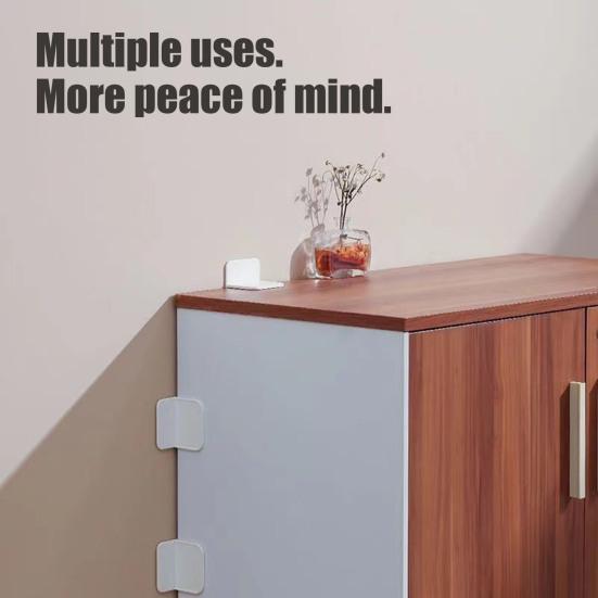 5 шт. Фиксатор мебели от опрокидывания, клейкий, без сверления, защита от детей, предотвращение падения, стабилизатор шкафа, книжного шкафа, комода, крепежные инструменты