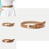 Womens Thin Pu Leather Belt With Pin Closure For Daily Wear And Business