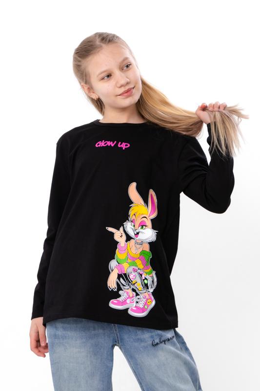 Teen girls' jumper – Rabbit print “Glow up” casual , Any season 6363-036-33-2-5 HC