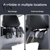 Heavy Duty Car Bag Hangers Universal Seat Hook Hanger, Faux Leather Back Storage Portable Auto Hooks Foldable Interior Organizer for Hanging Groceries