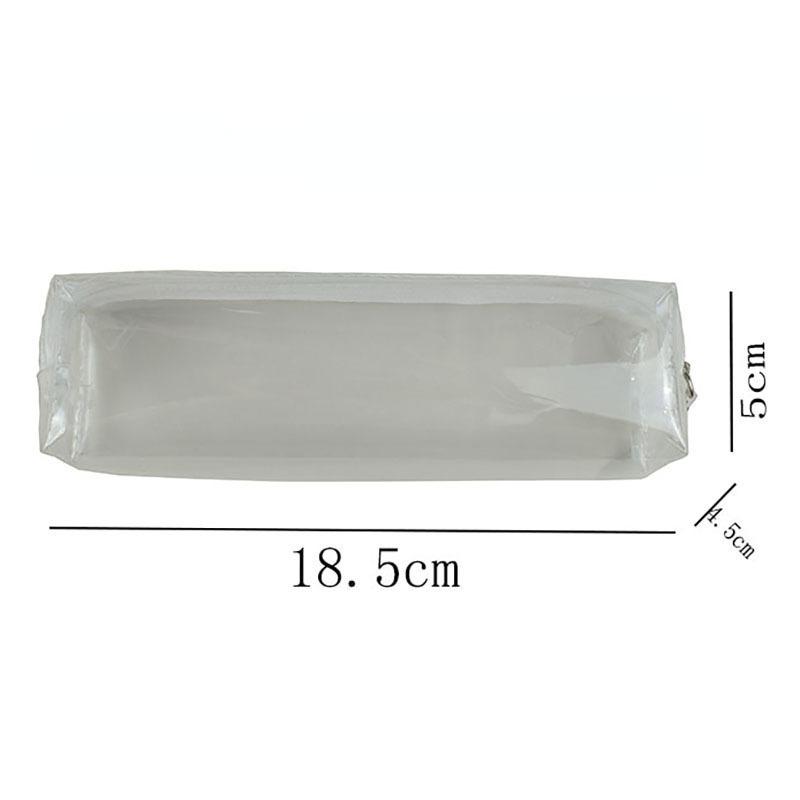 Transparent Zipper Pencil Case Pen Bag Cosmetic Makeup Pouch Sundries Organizers Stationery Gifts School Supplies