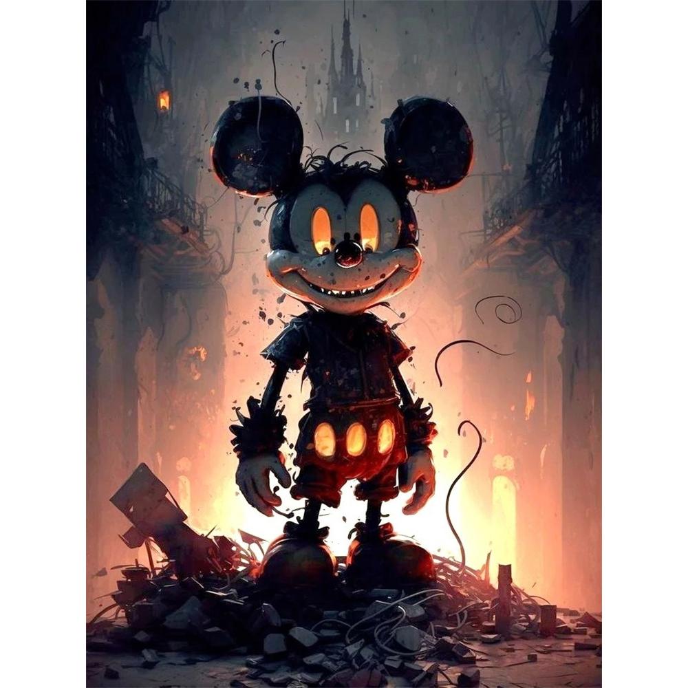 Disney Алмазная живопись Темный готический Микки Маус Иллюстрация DIY Набор для взрослых Искусство и ремесла Декор дома и Подарок