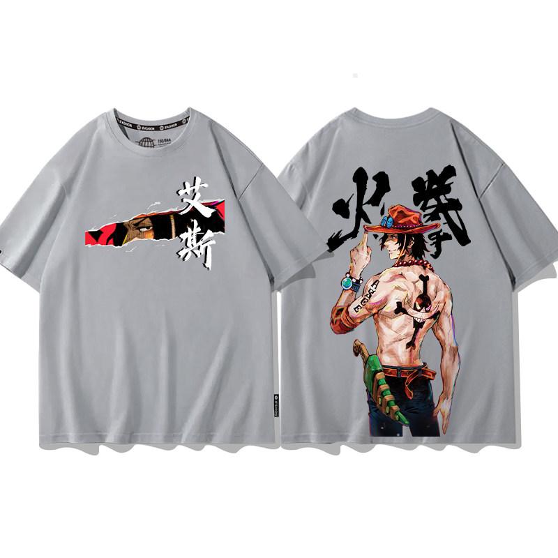Футболка МУЖСКАЯ ONE PIECE 100% Хлопок Повседневная С Круглым Вырезом С Коротким Рукавом Одежда Летняя Спортивная Повседневная Футболка с Коротким Рукавом