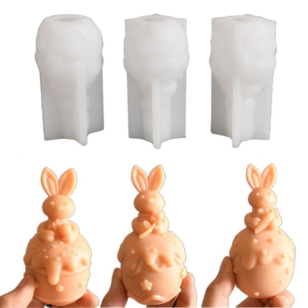 Силиконовая форма для пасхального кролика, жаропрочный инструмент для изготовления свечей, портативная форма для шоколада, подарки