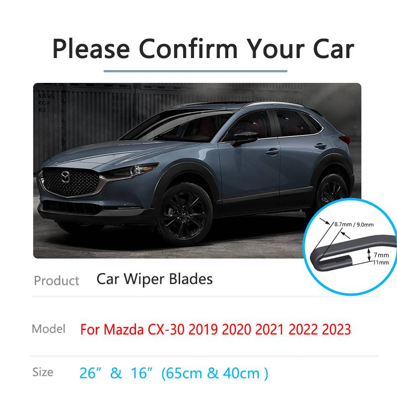 Для Mazda CX-30 CX30 DM ~ 2023 передние и задние щетки для дождя, набор щеток стеклоочистителя, лобовое стекло для очистки лобового стекла автомобиля