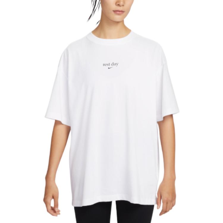 Nike Женская футболка с круглым вырезом, оверсайз, влагоотводящая, Dri-Fit, топ IQ2757-100