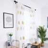1Pcs Household Window Embroidered Short Curtain Blackout Panels Drapes 1*2m (Gray+White Yellow)