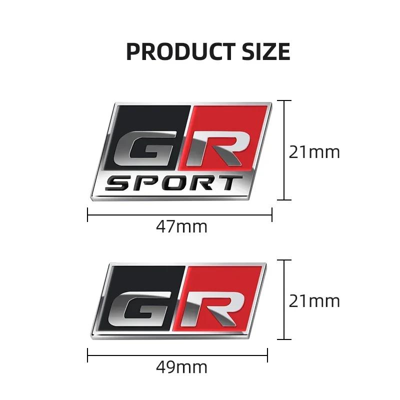 3D алюминиевая наклейка на автомобиль Логотип-эмблема GR SPORT Значок Декор окна и кузова автомобиля Для Toyota Corolla C-HR RZ RC RS Prius Аксессуары
