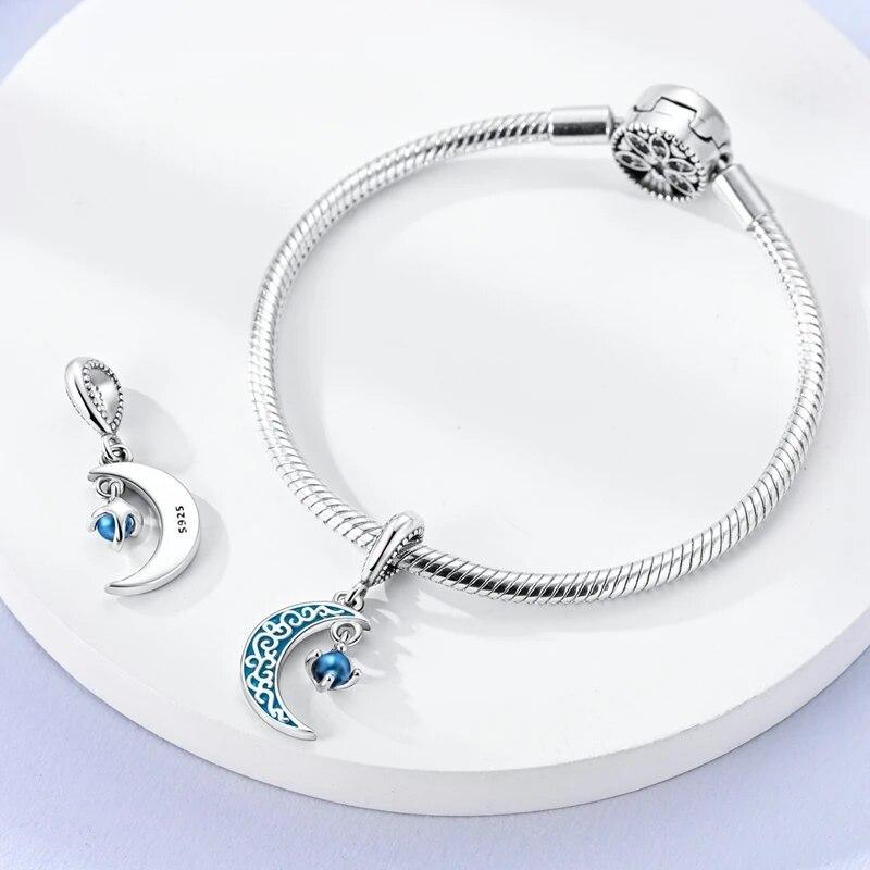 Подвески подходят для нового оригинального браслета, 100% стерлингового серебра 925 пробы, волшебная ведьма, светящийся замок енота, нежное изготовление ювелирных изделий своими руками