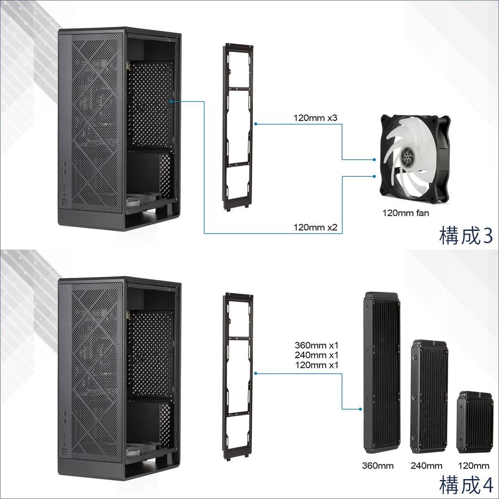 SilverStone ALTA G1M Черный Корпус-башня Micro-ATX с эффектом стека ALG1MB SST-ALG1MB [Авторизованный японский дистрибьютор]