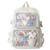 Ita Bag Itaba Backpack Ita Backpack Ita Backpack Large Capacity Large Oshikatsu Backpack Oshikatsu Bag A4 Transparent Black Black White White