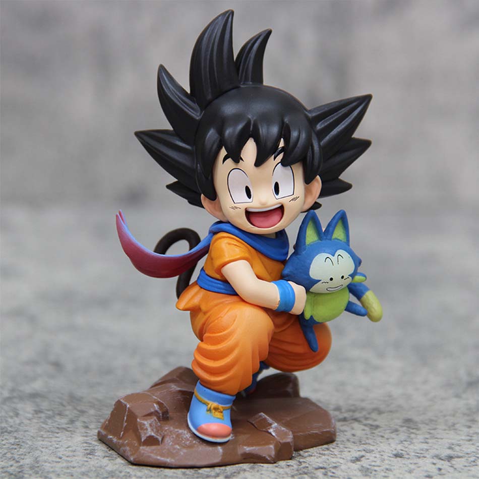 Топ 14 см Кукла Dragon Ball Фигурки Ребенка Гоку Гоку Обнимает Пура Ямча Аниме Модель ПВХ Коллекция Настольное Украшение Статуя Игрушка Подарок
