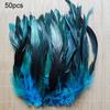 50Pcs 13-20cm Natural Cock Rooster Tail Feathers for DIY Clothes Decor